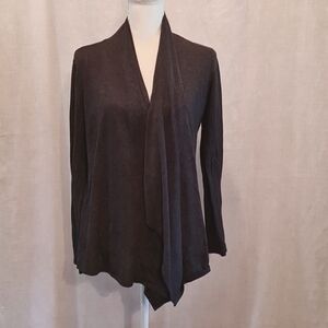 Dark grey cardian, prob Sz XL, GUC, goes w/ jeans/skirt/slack/dress, long-sleeve